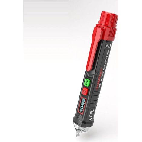Détecteur de Tension sans Contact, Testeur de Tension avec Double Sensibilité 12V/48V-1000V, écran LCD, Test de Fil de Phase/Neutre, Lampe de Poche, Alarme sonore, KAIWEETS (Sonde ronde) (1/5)