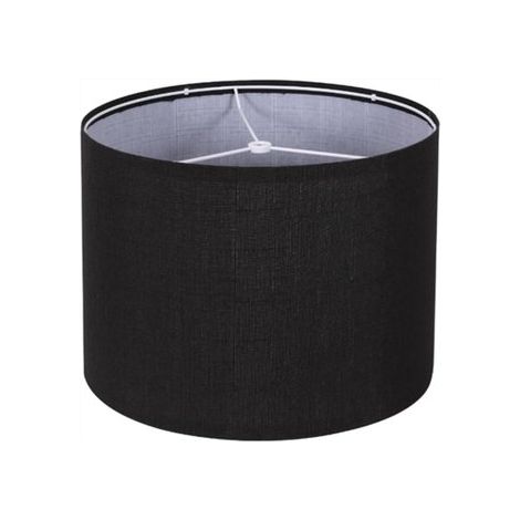 Abat-jour cylindrique - Abat-jour - Abat-jour pour lampadaire - Abat-jour pour lampes de table - Lin - Noir (1/5)