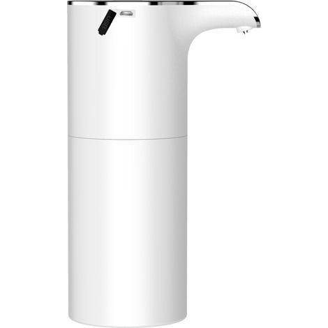 Dispenser di sapone intelligente con sensore, modalità schiuma o liquido, ricarica USB, regolazione a due livelli, IP4, materiale ABS/PP/silicone, bianco (1/5)