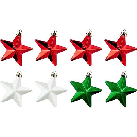 8er-Set bruchsicherer, farbenfroher Weihnachtskugeln (1/4)