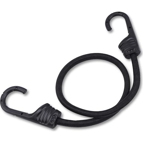 10 elastische Bungee-Seile, 60 cm Haken, Mehrzweck-Bungee-Seile für Planen/Fahrräder/Motorräder/Autoverladung