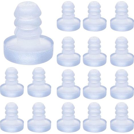 Lot de 100 amortisseurs en caoutchouc transparent - Anti-collision - Pour portes d'armoire, tiroirs, tables en verre (1/5)