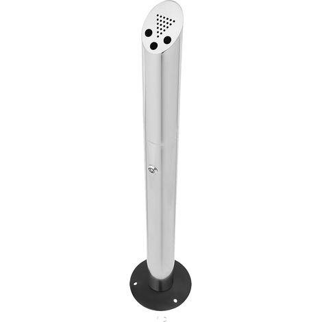 Recolector de colillas de cigarrillos, acero inoxidable, diseño independiente, color plata. (1/2)