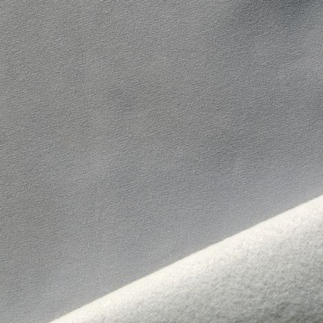 Tissu doublure occultante et thermique doublée polaire Gris clair 145 cm