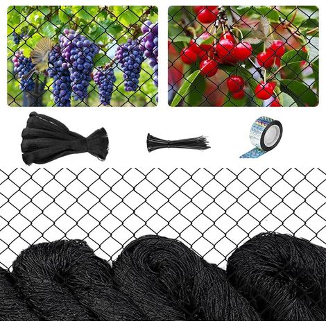 Filet Arbre Fruitier, 7.5m X 15m Filet De Protection Contre Les Oiseaux, Filet De Protection en Nylon, pour Protéger Les Jardins Étangs Vergers Et Aux UV(Maille 5 X 5 Cm) (1/5)