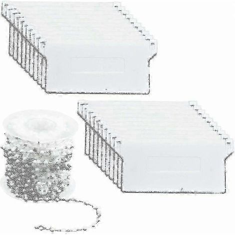 Kit de réparation pour stores verticaux (20 poids pour lames inférieures, 89 mm x 10 m), blanc (1/5)