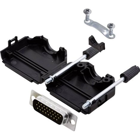 encitech DPPK15-BK-HDP26-K 6355-0011-02 KIT connettori maschio SUB-D 180 ° Numero Poli (num): 26 Punte a saldare 1 KIT