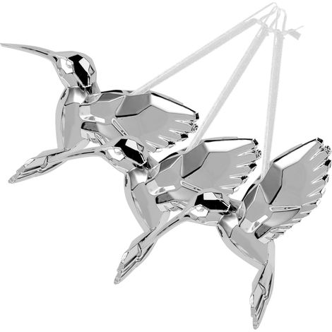 Lot De 3 Décorations d'oiseaux Transparentes en Acrylique Argenté Idéales pour Décorer Un Plafond Une Chambre Ou Une Fête (1/5)