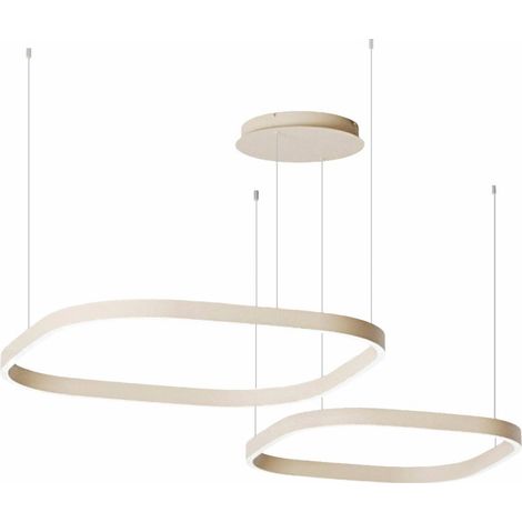 Lampadario moderno gea luce criseide s2d q fcrsbe5q led new beige alluminio silicone (1/5)