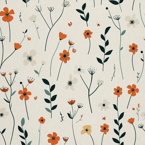 Tela Oxford para decoración de exteriores - Motivo de flores I DX5449 (1/5)