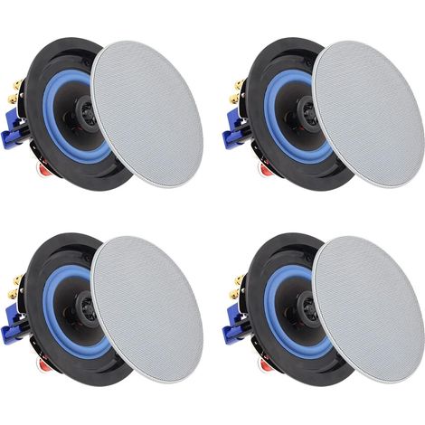 Ceiling Speakers 4 Inch 160W 2 Way Ceiling Speaker for Bathroom, Kitchen, Living Room, Bluetooth Compatible (1/5)