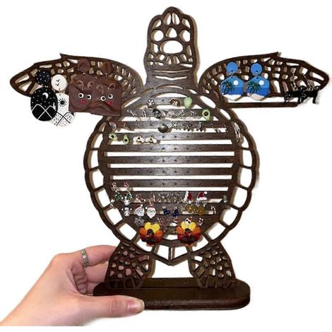 Présentoir à boucles d'oreilles Organisateur de bijoux pour colliers Tortue marine B-- (1/5)