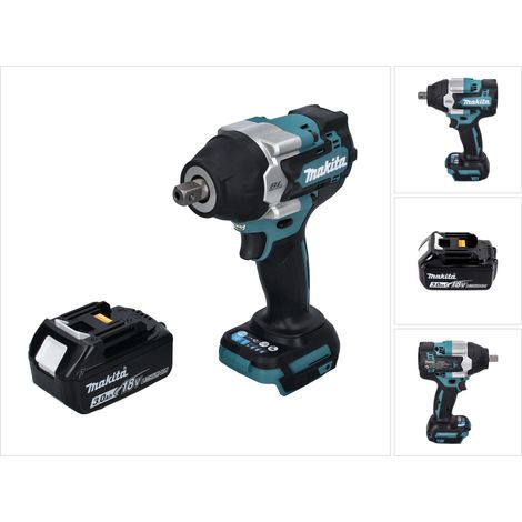 Llave de impacto sin cable Makita DTW 701 F1 18 V 700 Nm 1/2" XPT Sin escobillas + 1x batería recargable 3,0 Ah - sin cargador