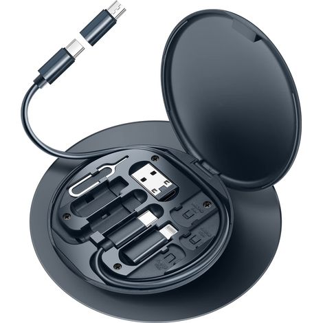 Cable Adaptateur Multifonction USB C vers Micro USB Lightning USB A - Kit de Conversion pour Charge et Transfert de Données - 1 Pièce