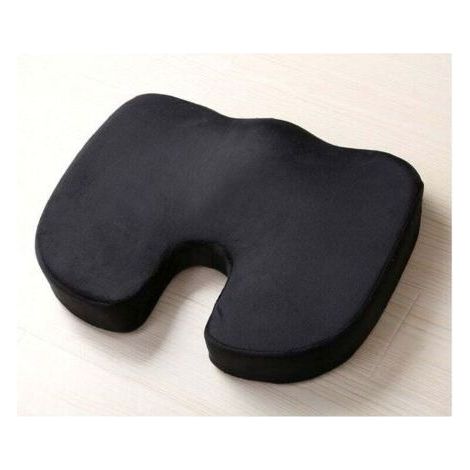 Coussin de siège en mousse à mémoire de forme pour chaise de bureau, coussin de siège confortable orthopédique antidérapant, coussin de siège pour sciatique, soulagement des douleurs dorsales du coccy (1/4)