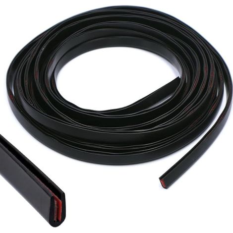 Joint Bord de Tole 1.5mm x 5M Flexible Protection de Bord, Garniture de Bord en Caoutchouc, Épaisseur Applicable 1-2mm pour Protection Bord de Tole
