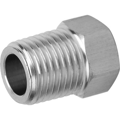 Adaptateurs filetés 2 BSP (filetage intérieur/extérieur) pour raccords de tuyauterie, réducteurs, manomètres pneumatiques, raccords de conduites d'eau 1/2"-1/4". (1/5)