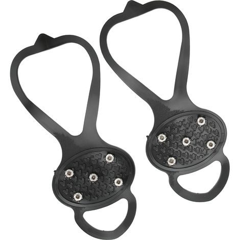 1 Paire de Griffes Antidérapantes 5 Pointes pour Chaussures de Randonnée - Crampons pour Glace et Neige (1/5)