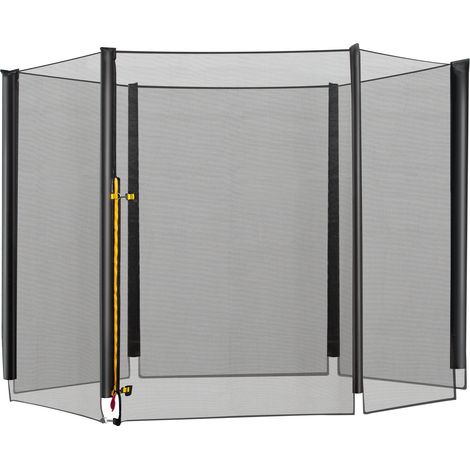 Red de seguridad de reemplazo para trampolín redondo Ø305 cm para exterior con puerta con cremallera para 6 postes rectos Ø305x180 cm
