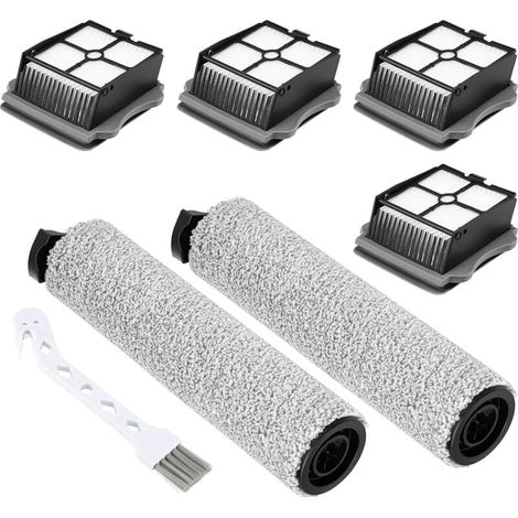 Cet ensemble comprend 2 brosses rotatives et 4 filtres HEPA, compatibles avec les aspirateurs sans fil Tineco iFloor 3/Floor One S3. (1/4)