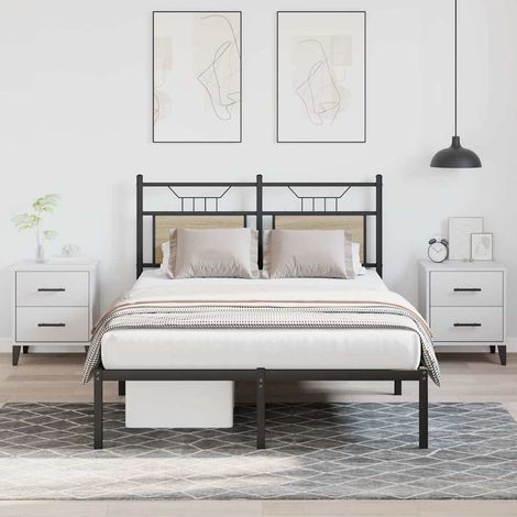 Estructura de cama sin colchón madera roble Sonoma 120x200 cm vidaXL (1/5)