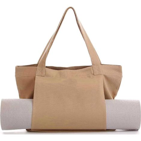 Yogatasche – mit Yogamattenhalter – Schultertasche mit Fach – Multifunktionale Fitness-Schultertasche – Großes Fassungsvermögen für Yogazubehör – Canvas-Tasche (1/5)
