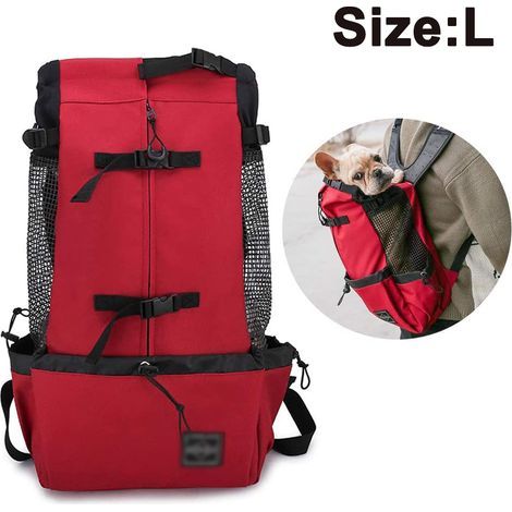 Hunde-Rucksack – Belüftete Fronttrage – Verstellbar – Geeignet für kleine und mittelgroße Hunde – 1 Stück (1/5)