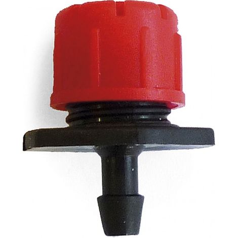 GOTERO REGULABLE VARIFLOW ROJO 0 49 LH VARIFLOW  GOTERO DE CAUDAL REGULABLE DE 0 A 49 LITROS POR HORAESTOS MICRO GOTEROS TIENEN 8 ORIFICIOS EN LA PARTE SUPERIOR PUEDE VARIABLEMENTE USARSE COMO