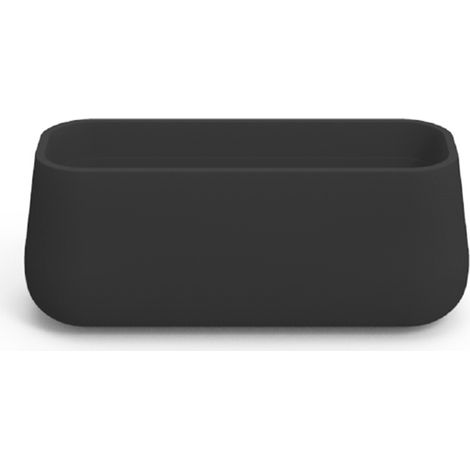 Moovere – Jardinière ronde d'intérieur et d'extérieur 98x39x39 cm – Polyéthylène résistant aux UV – Volume de plantation 101,6 L – Noir