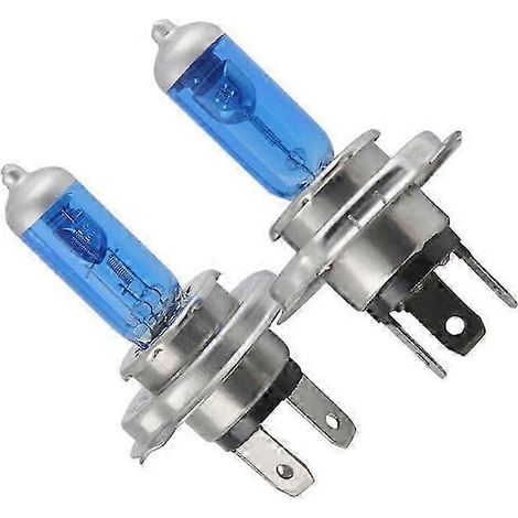 Kit de 2 ampoules halogènes H4/HB2 9003 pour phares de voiture au xénon, 12 V CC, 55 W, 1500 lm, 6000 K, blanc, éclairage puissant. (1/5)