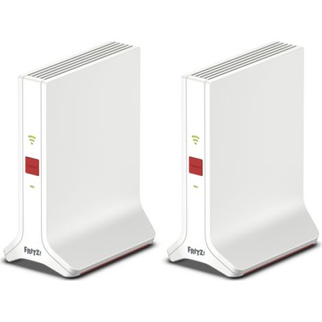 FRITZRepeater FRITZMesh Set 4200 2-pack Edition International Netzwerk-Repeater 4200 Mbit/s Rot, Weiß