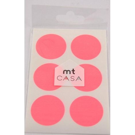 Ruban adhésif de masquage - Ruban adhésif MT Casa Seal Sticker rond et washi rouge vif