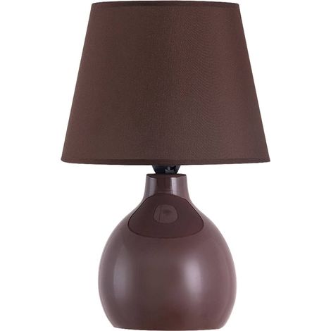 Lampe de chevet céramique Ingrid Rabalux brune E14 4476