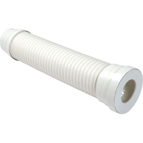 Nicoll – Pipe WC PVC 100mm – Tube d'évacuation souple intérieur lisse – Longueur 600mm – Joint élastomère pour étanchéité (1/4)