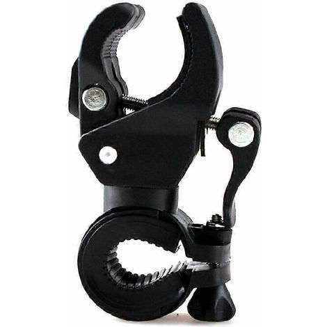 Support de guidon de vélo réglable avec rotation à 90 degrés pour lampes torches LED, support de poignée à clip noir
