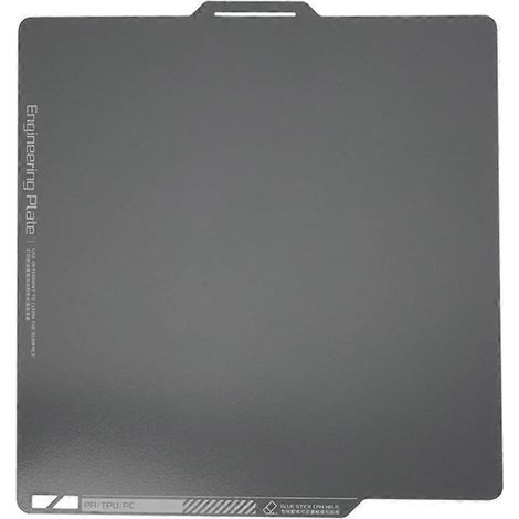Mattierte Federstahlplatte für Bambu Lab X1/P1P Heizbetten - Glatte Oberfläche, 268x258mm, flexibel und langlebig für präzisen 3D-Druck.