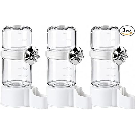 Automatic Bird Drinker, 140 ml, Transparent, Easy to Attach, Accessory for Parrots, Lovebirds and Cockatiels, Water Dispenser for Birds Cages (1/5)
