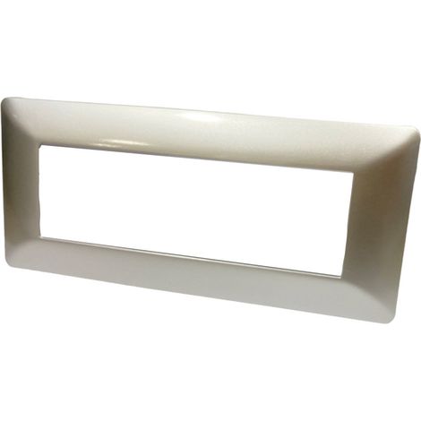 Placchetta per interruttore a 7 posti silver cassetta 507 compatibile con btcino matix supporto cover (1/2)