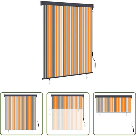 Volet vertical - Store roulant d'extérieur 140x250 cm Jaune et bleu (1/5)
