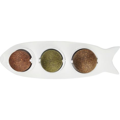 1 pièce à l'herbe à chat, naturelle, comestible, pour hygiène bucco-dentaire, avec couvercle transparent et 3 saveurs (1/5)