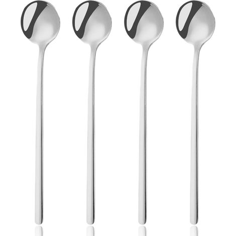 Cuillère À Café - En Acier Inoxydable - Longueur 13 15 Et 17 Cm - Pour Café Thé Et Infusions - Lot De 4 (1/5)