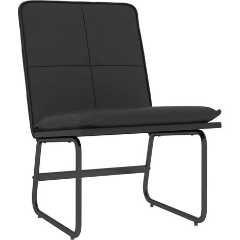 Chaise longue Transat Bain de soleil Noir 54x75x76 cm Similicuir (1/5)