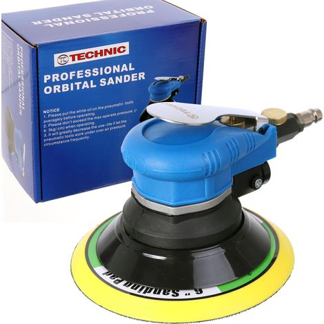 Levigatrice pneumatica eccentrica con disco in velcro da 150 mm per legno e metallo. (1/5)