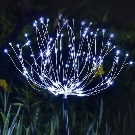 Guirlande Lumineuse Solaire - Effet Feu d'Artifice - Étanche IP65 - 2 ou 8 Modes - Pour Jardin Cour Extérieur - 1 Pièce (1/5)