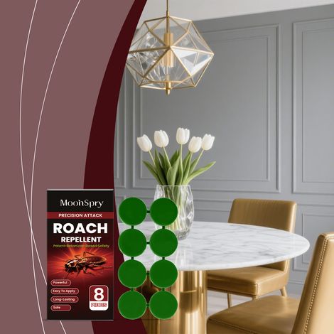 Cockroach bait sticky notes for home use, kitchen cockroach extermination, and cleaning of indoor cockroach nests -- Cockroach bait sticky notes 8 + adhesive backing 8 -- BIEMMEDUE (1/5)