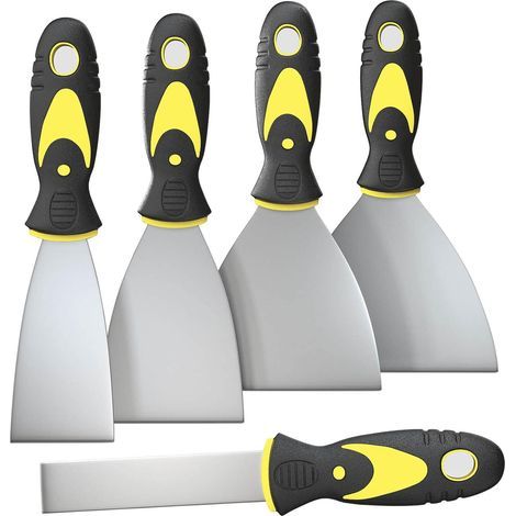 5Pcs Putty Knife, Set, 1" 2" 3" 4" 5" Scraper, Spackle Knife, Paint Scraper, Scraper Tool, No Rusting, Perfect For Repairing Drywall, Removing Wallpaper, Mud, Plaster Scraping (1/5)