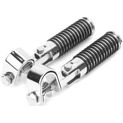 Paire de repose-pieds de moto pince repose-pieds support pour 1in moteur Crash Bar Guard Fit pour HondaSilver (1/5)