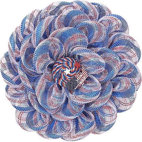 Couronne du 4 juillet, couronne de la fête nationale américaine pour la porte d'entrée, couronne du jour de l'indépendance, couronne drapeau américain (1/4)