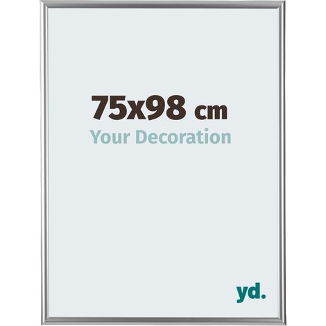 yd. - Cadre photo 75x98 - Argent - Plastique - Bordeaux