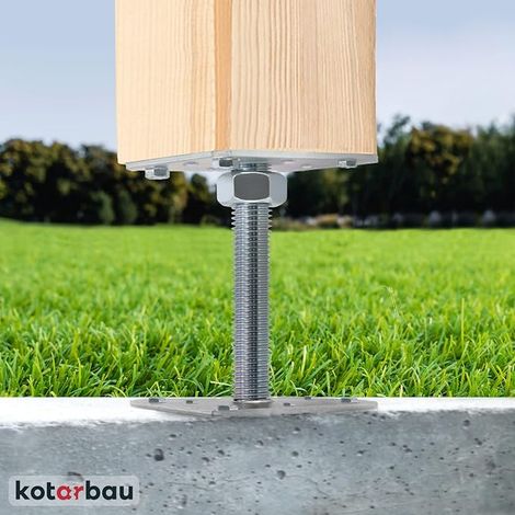 Post Support - Steel - 80 x 80 x 250 mm - M24 (1/3)